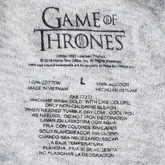 🔥Host Pick🔥3/$20 EUC Game Of Thrones GOT King in the North Wolf Grey L - Picture 4 of 4